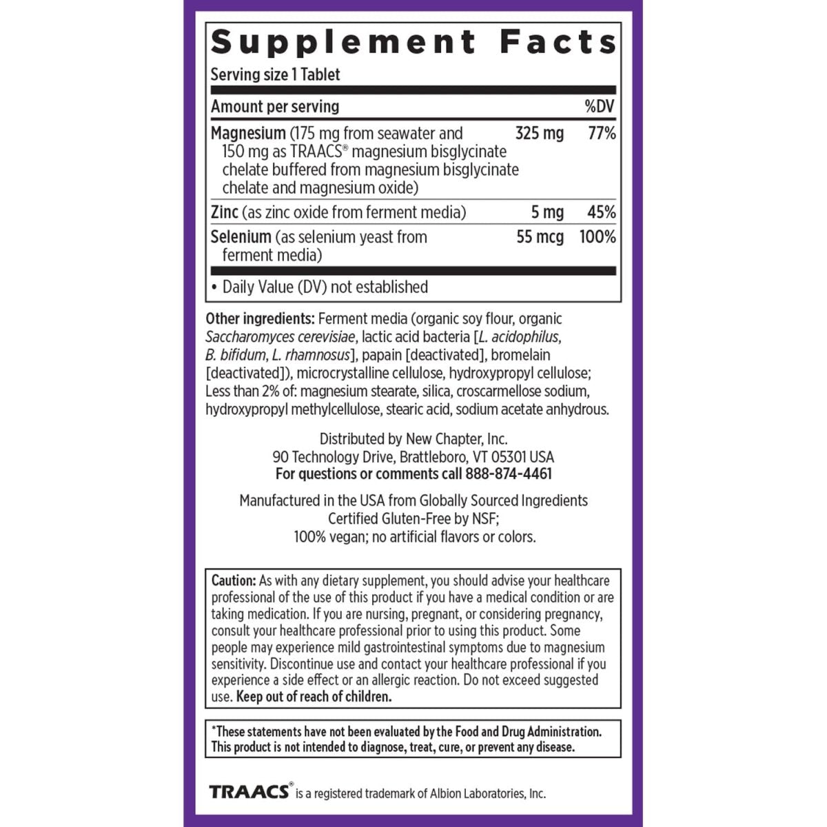 New Chapter Magnesium-Selenium-Zinc Supplement for Active Bodies, Bounce Back After Exercise with Muscle Support Minerals + Hydrating Electrolytes, 325 mg Magnesium in One-Daily Tablet, 30 Count