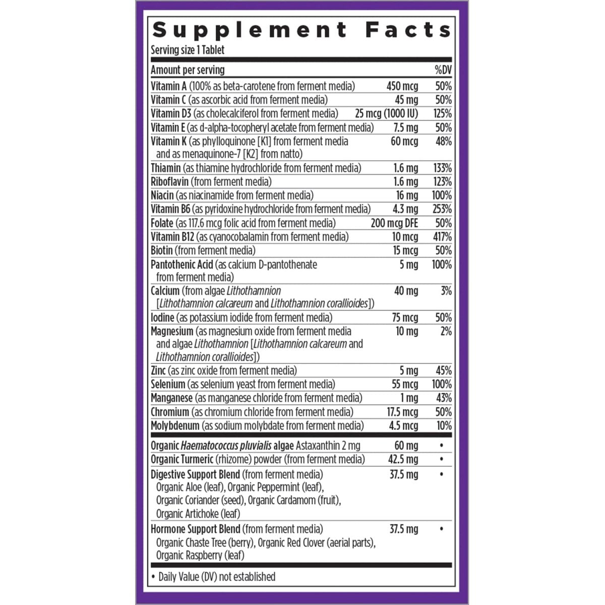 New Chapter One Daily Every Woman's Multivitamin 55+ - 48 Tablets