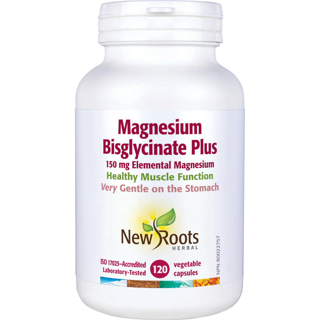 New Roots Herbal Pure Magnesium Bisglycinate 130 mg 60 Capsules