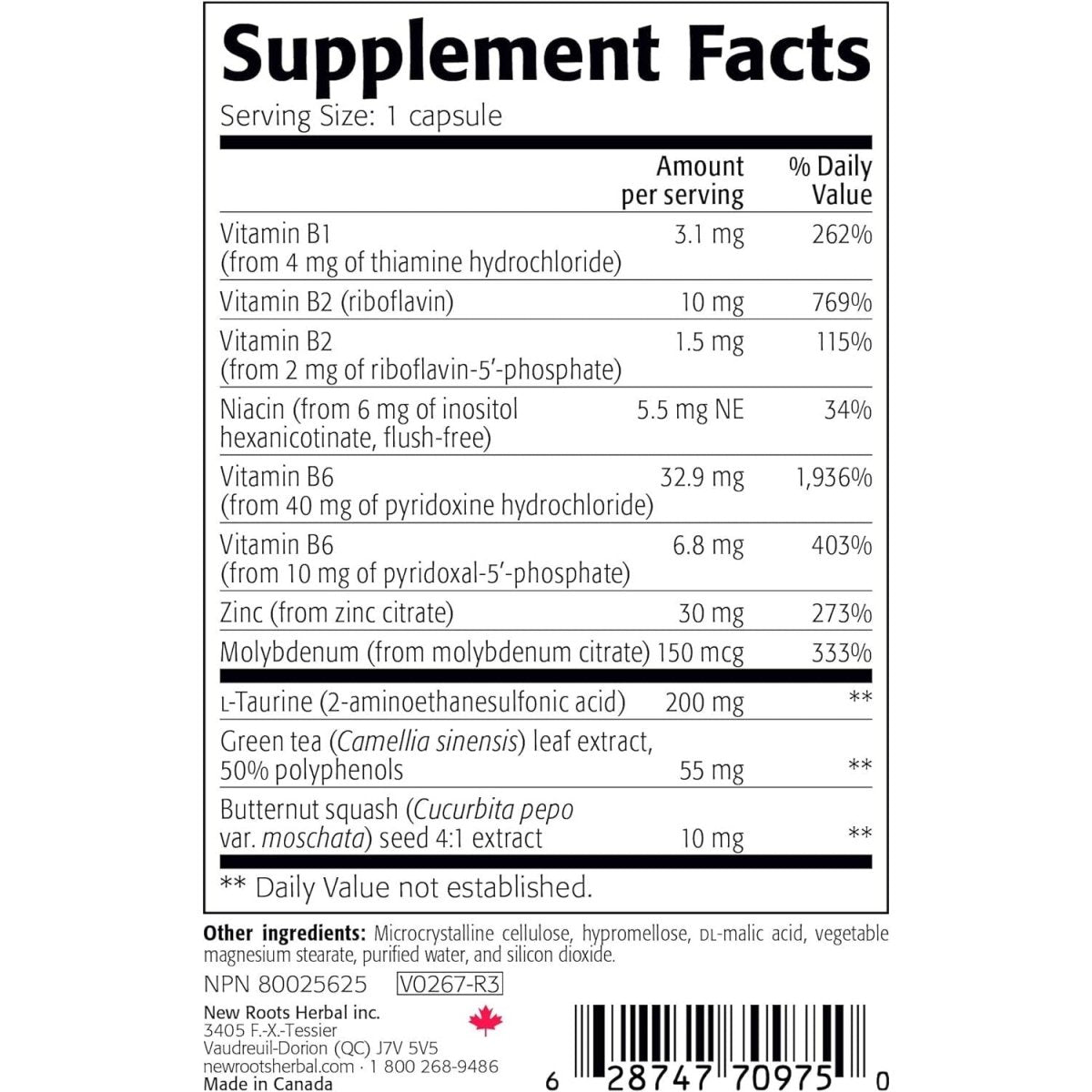 New Roots Herbal Ultra Zinc 30 mg 90 Capsules