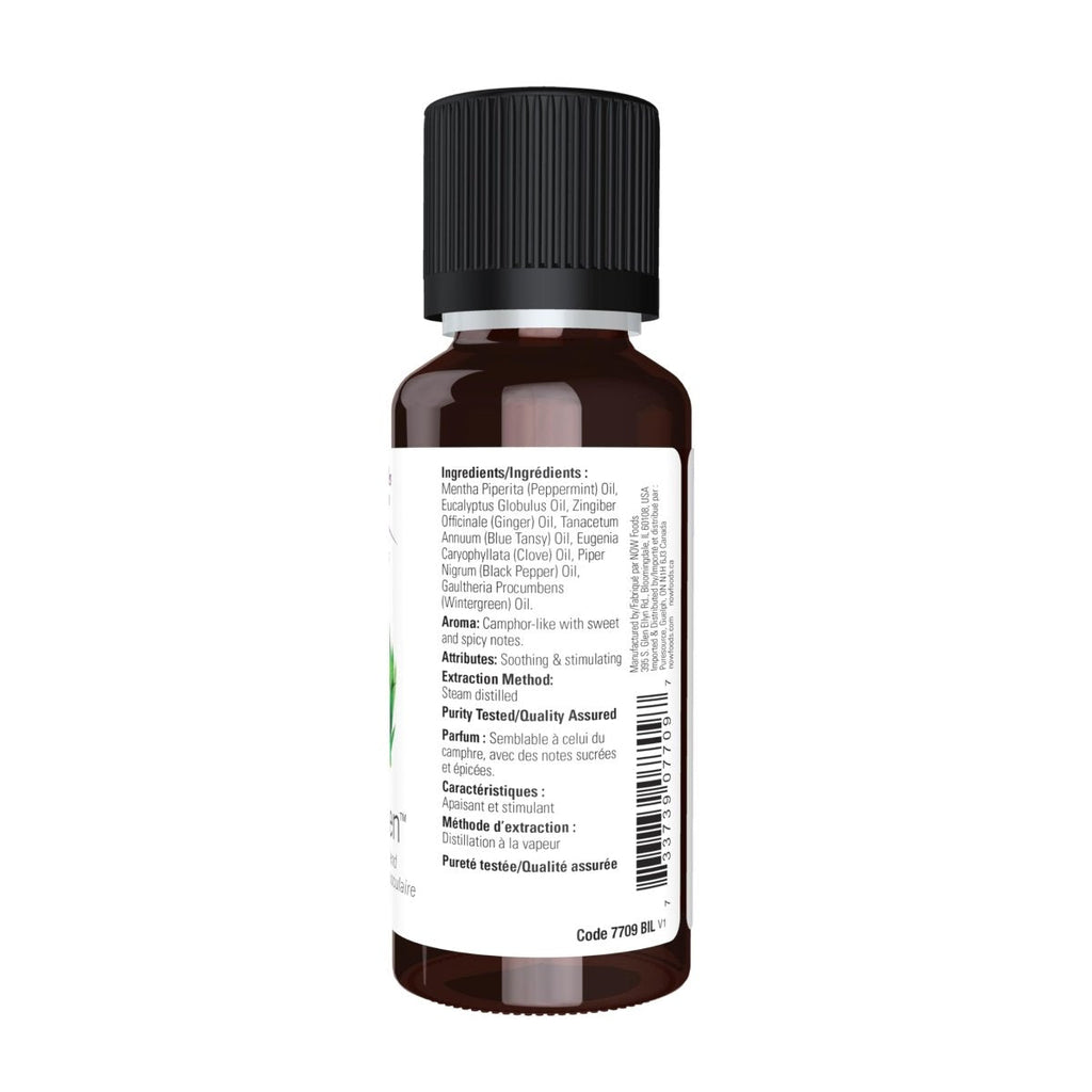 NOW Essential Oils, Muscle Zen? Essential Oil Blend for Sports Massage, Steam Distilled, 1-Ounce