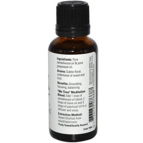 Now Essential Oils Sandalwood Oil Blend 1oz - 7668