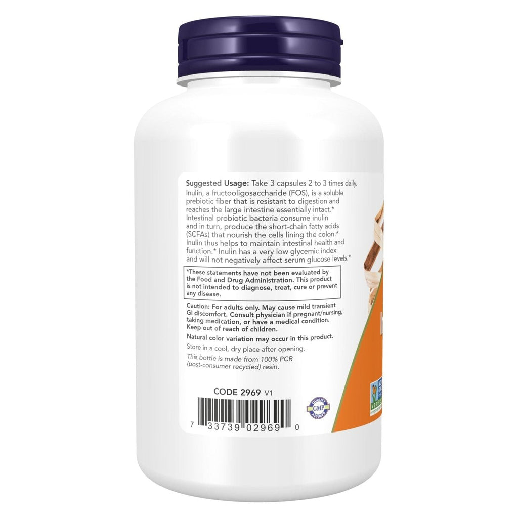Now Food Prebiotic Inulin Fiber 180 Vcaps