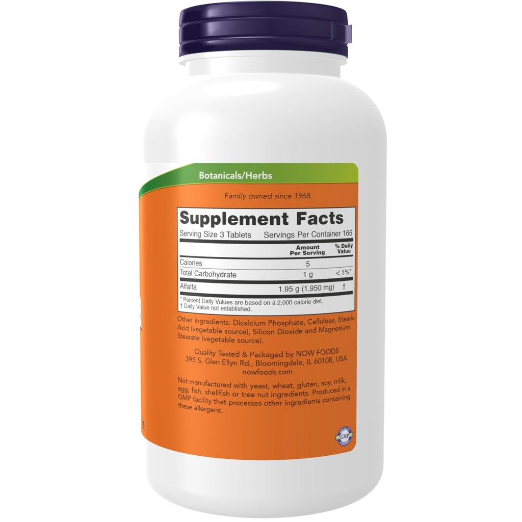 Now Foods Alfalfa 650 mg 500 Tablets - 2622