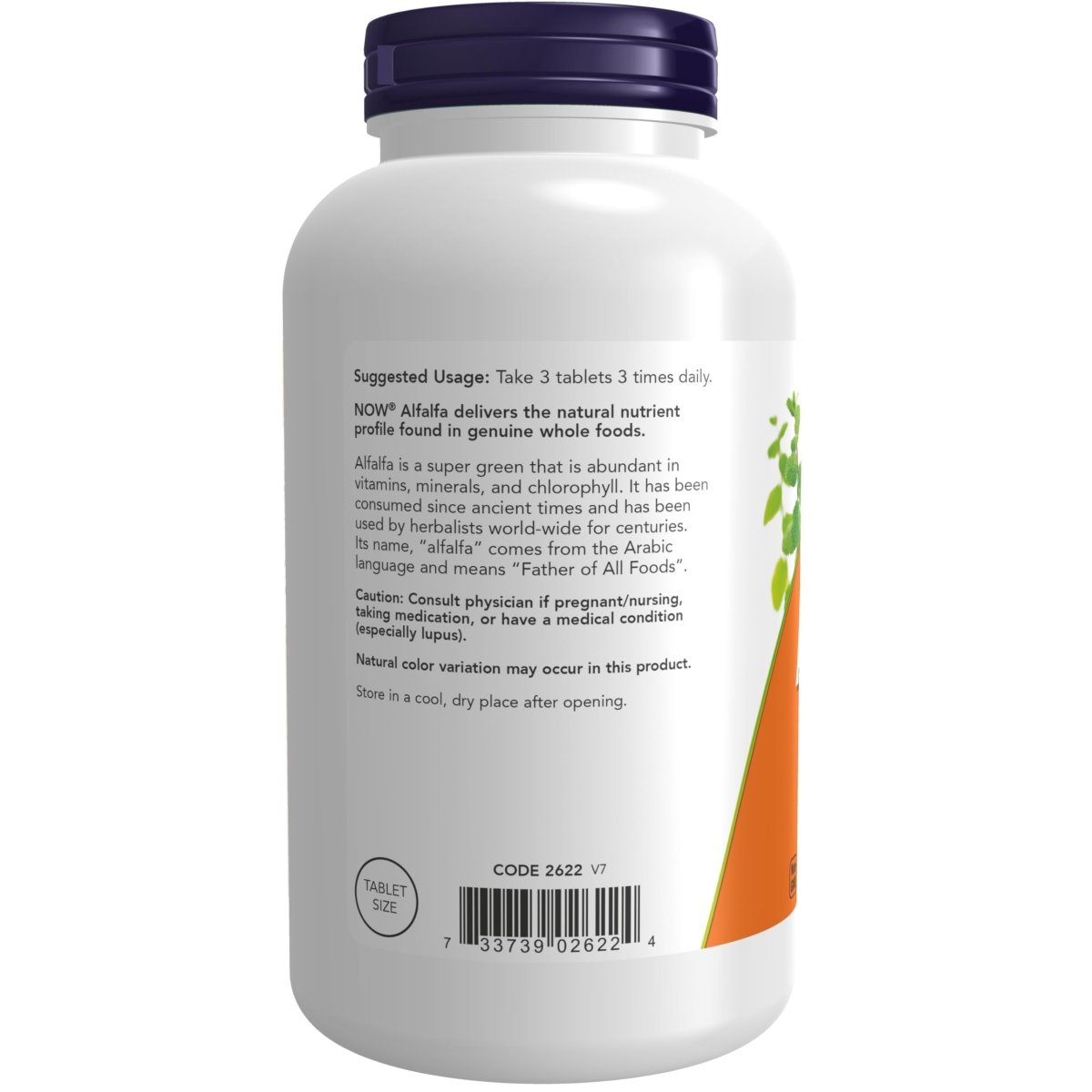 Now Foods Alfalfa 650 mg 500 Tablets - 2622