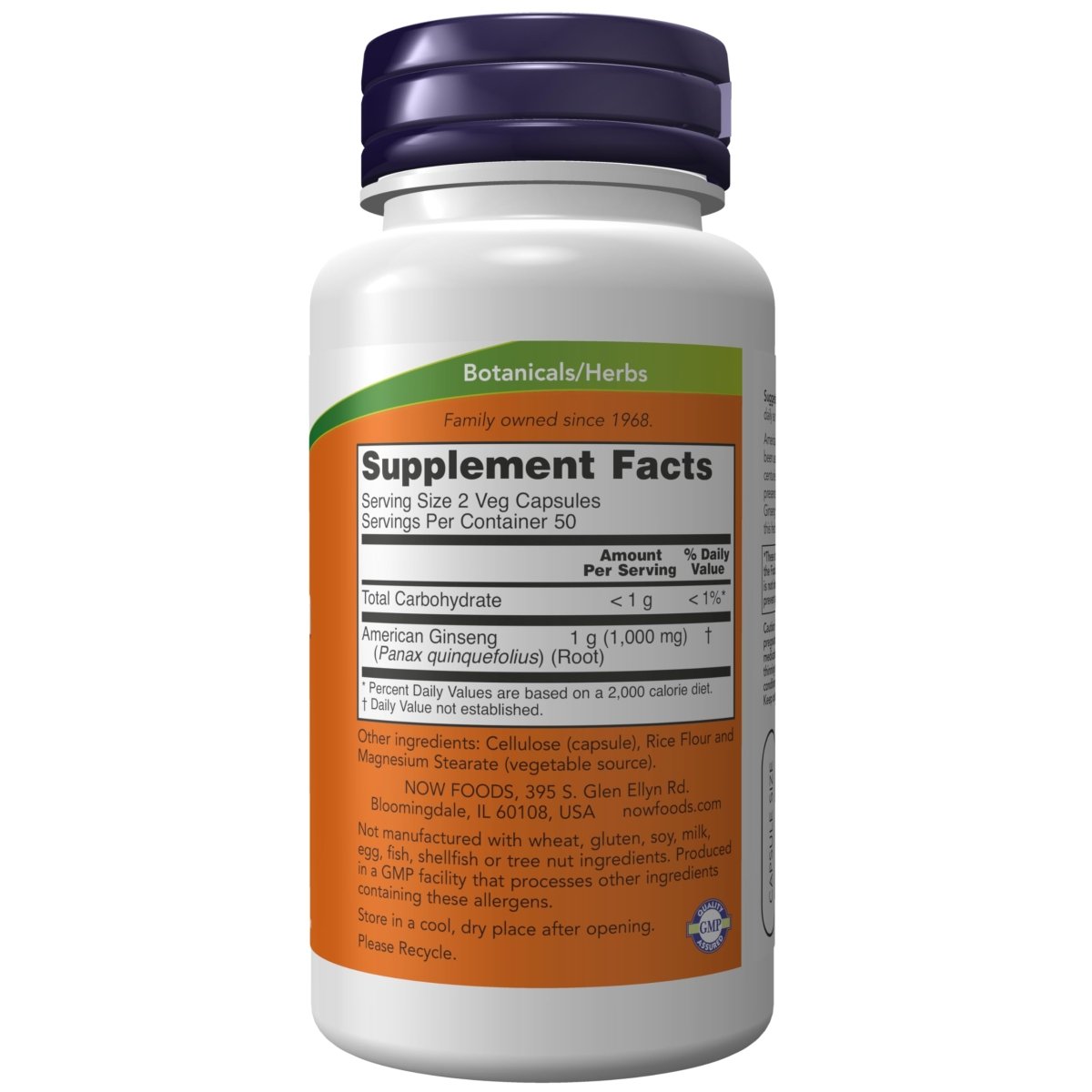 Now Foods American Ginseng 500 mg 100 Vcaps - 4004