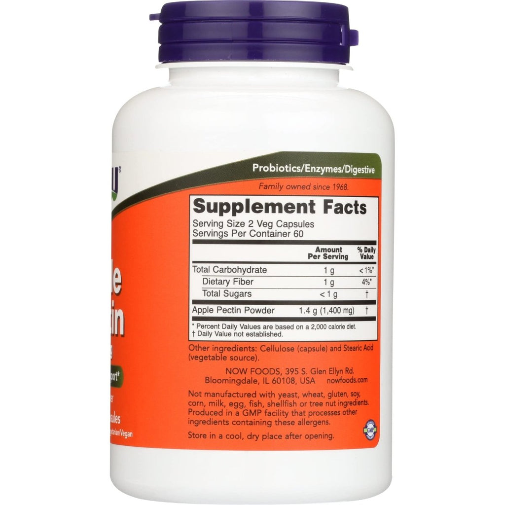 Now Foods Apple Pectin 700 mg 120 Vcaps - 6425