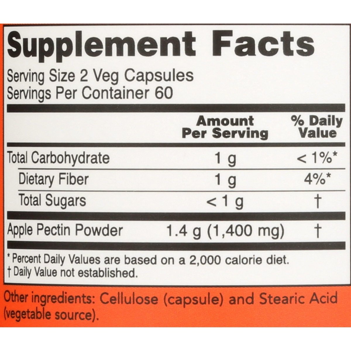 Now Foods Apple Pectin 700 mg 120 Vcaps - 6425