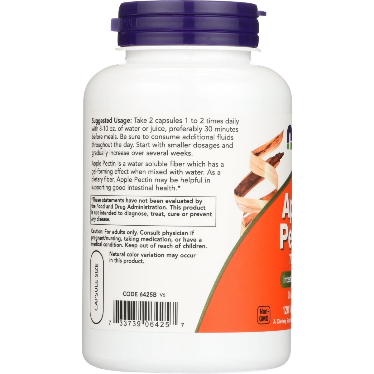 Now Foods Apple Pectin 700 mg 120 Vcaps - 6425
