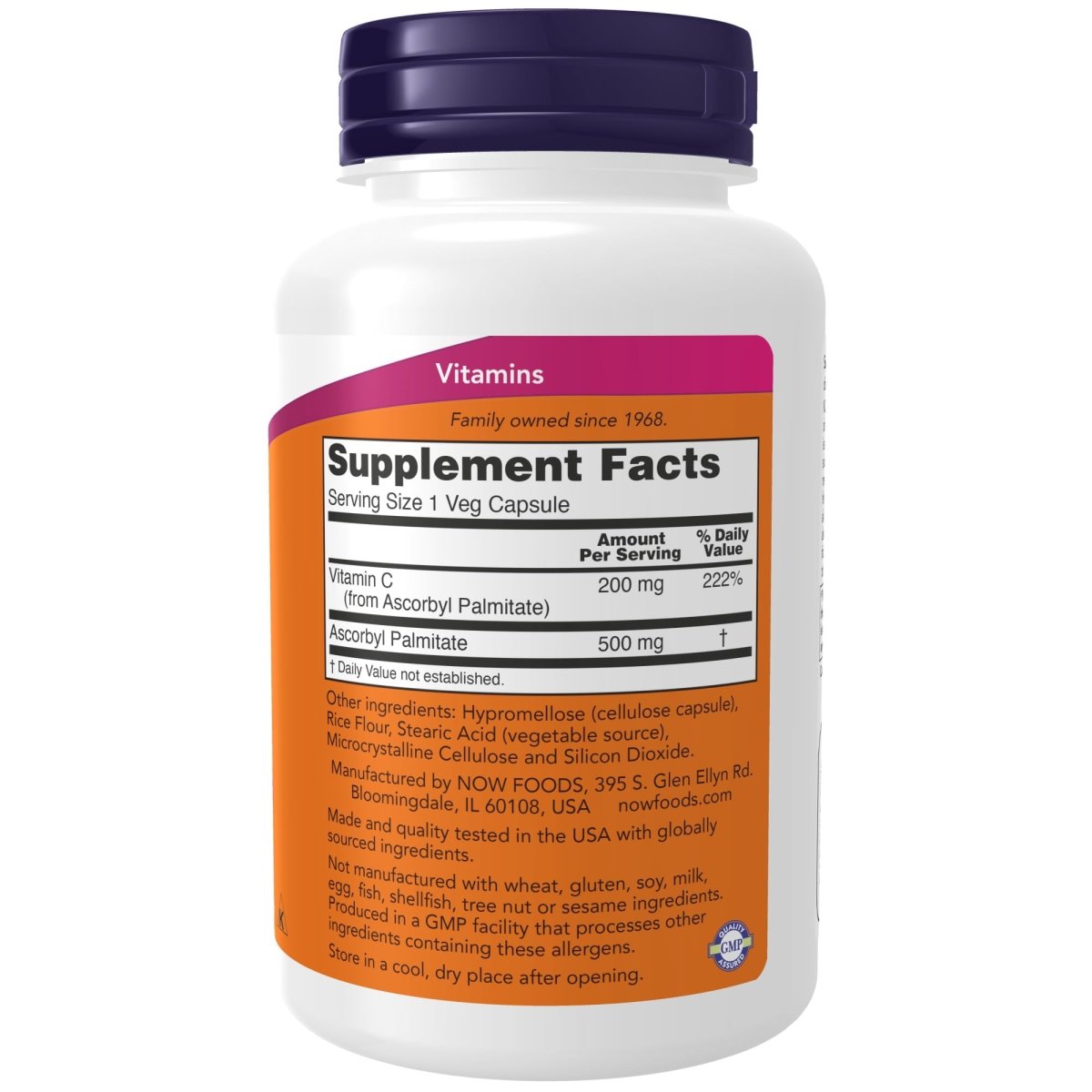 Now Foods Ascorbyl Palmitate 500 mg 100 Vcaps - 0608