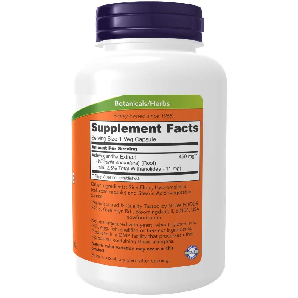 Now Foods Ashwagandha 450 mg 180 Vcaps - 4593