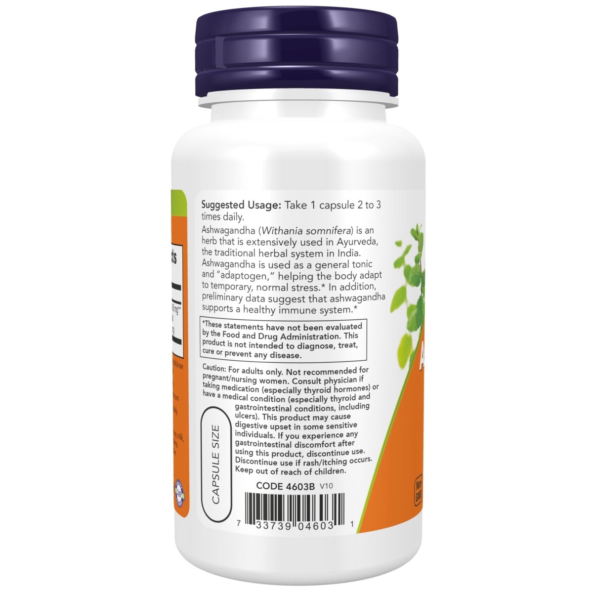 Now Foods Ashwagandha 450 mg 90 Vcaps - 4603