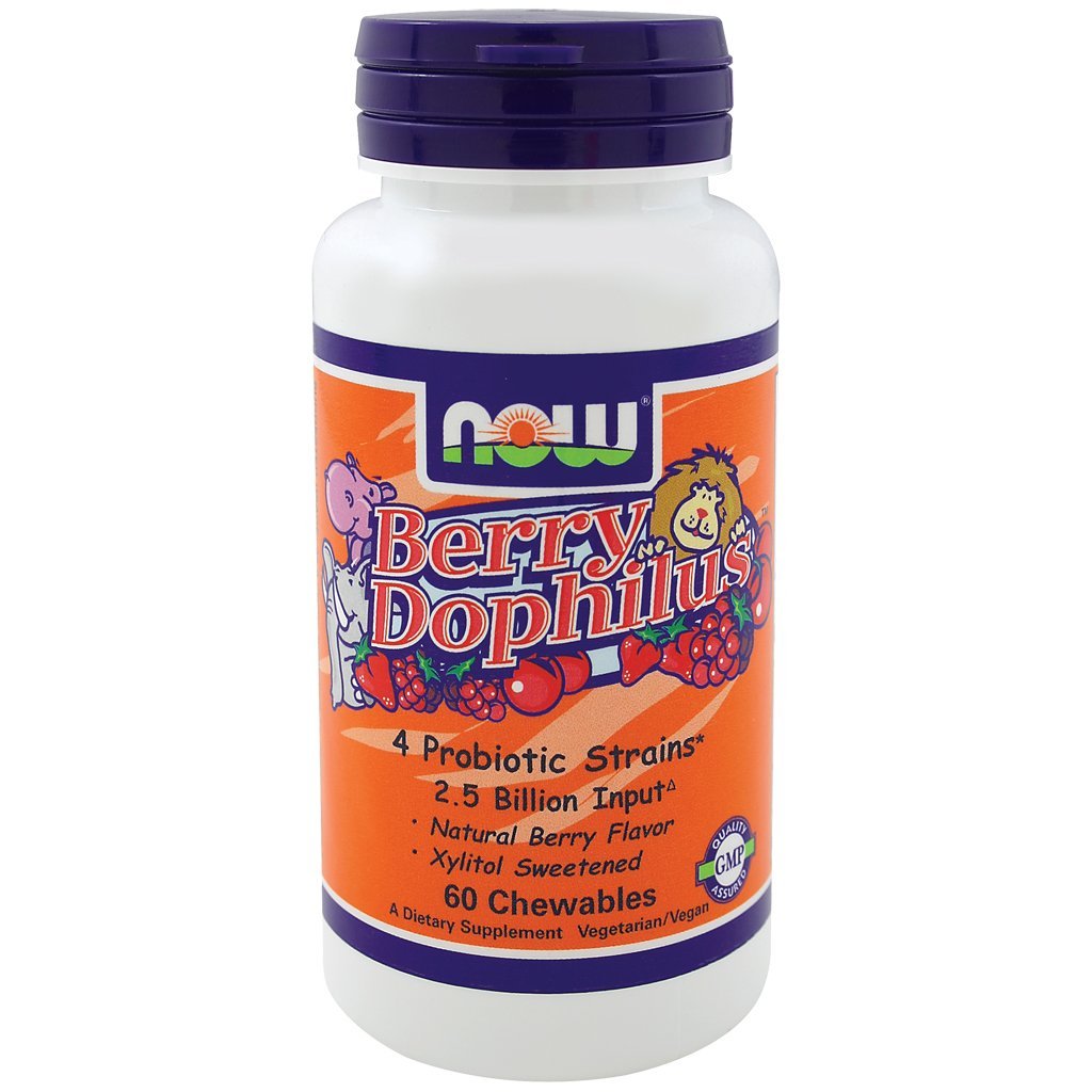 Now Foods BerryDophilus Kids 2 Billion 10 Strains 60 Chewables - 2936