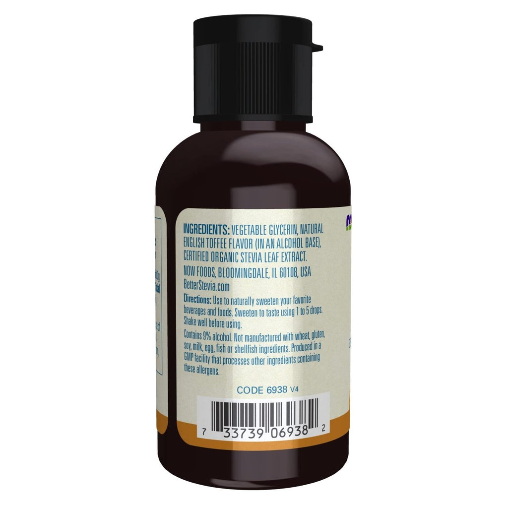 Now Foods BetterStevia English Toffee Liquid Sweetener 2oz - 6938