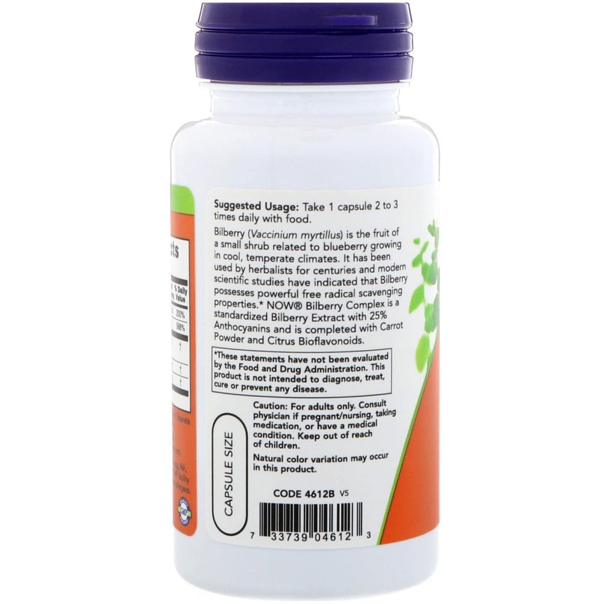 Now Foods Bilberry Complex 100 Vcaps - 4612