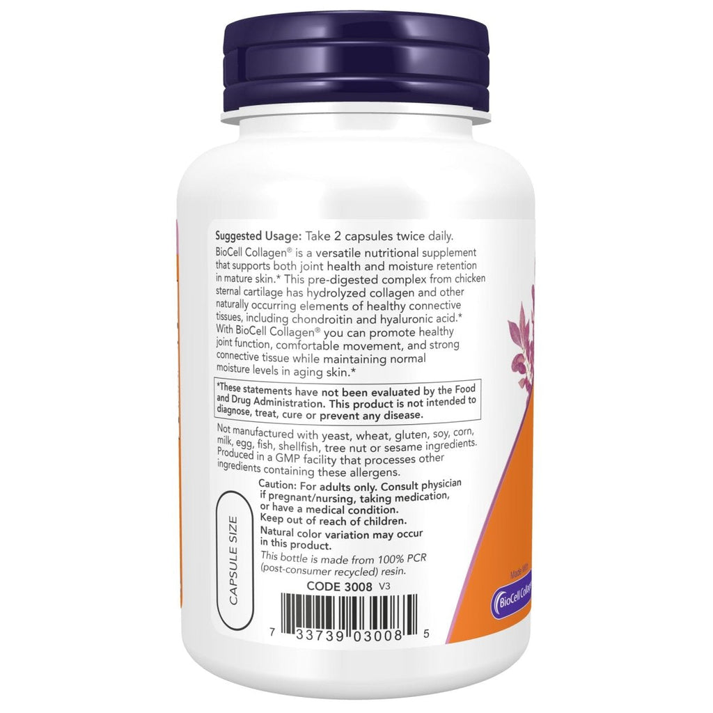 Now Foods BioCell Collagen Hydrolyzed Type II 120 Vcaps - 3008