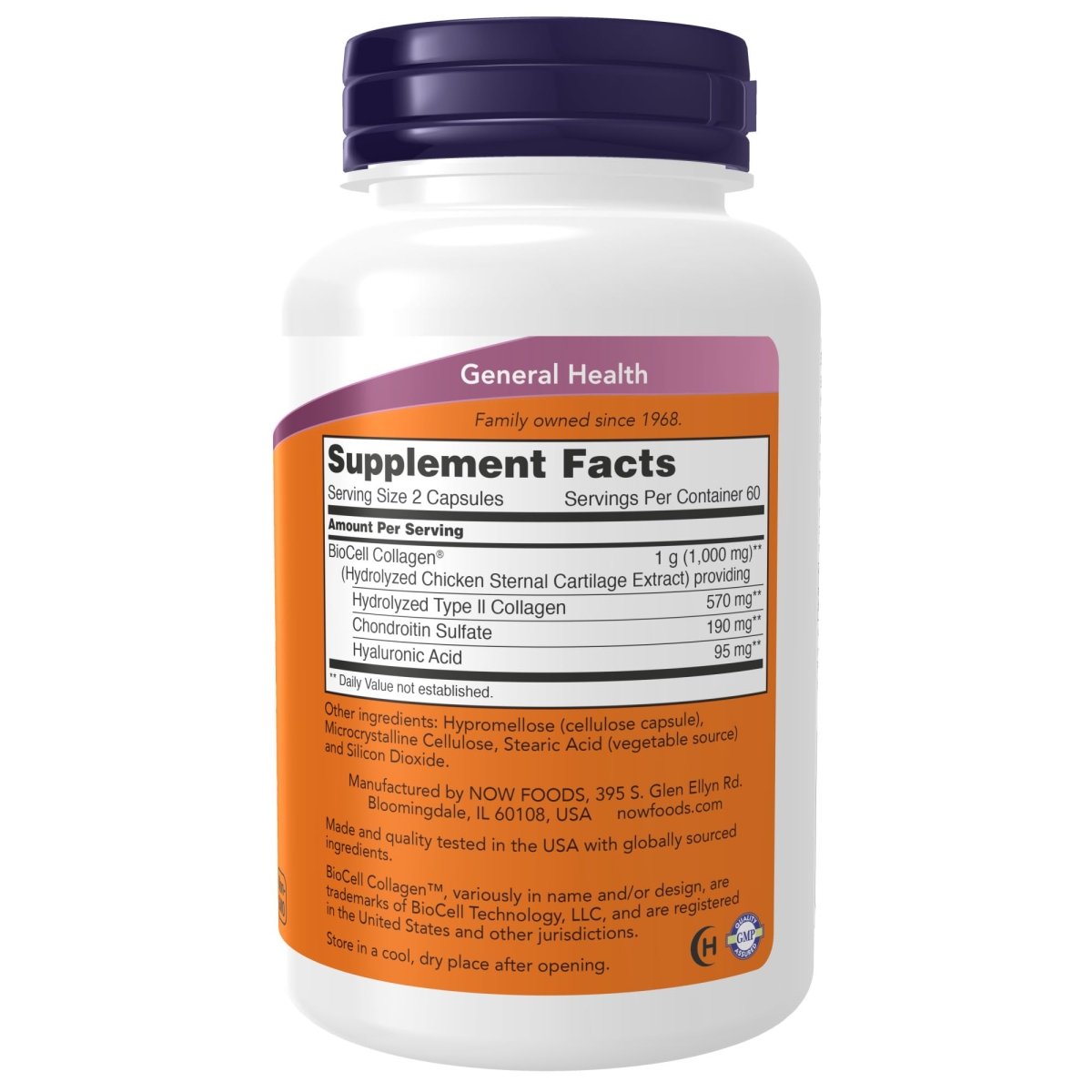Now Foods BioCell Collagen Hydrolyzed Type II 120 Vcaps - 3008