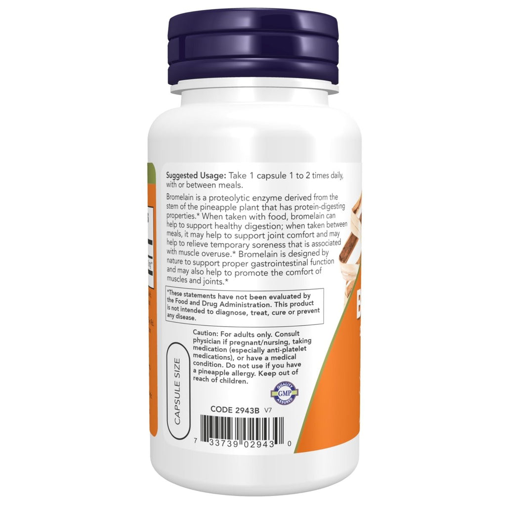 Now Foods Bromelain 500 mg 60 Vcaps - 2943