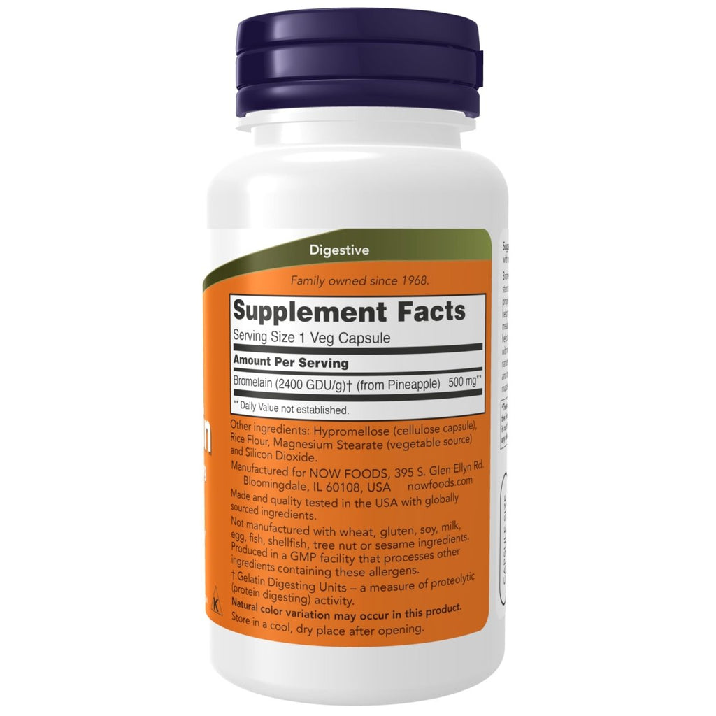 Now Foods Bromelain 500 mg 60 Vcaps - 2943