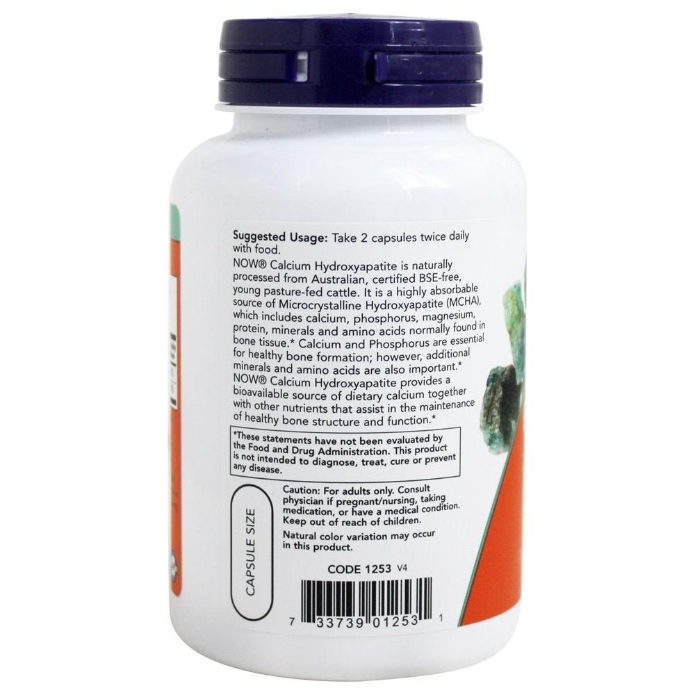 Now Foods Calcium Hydroxyapatite 120 Capsules - 1253