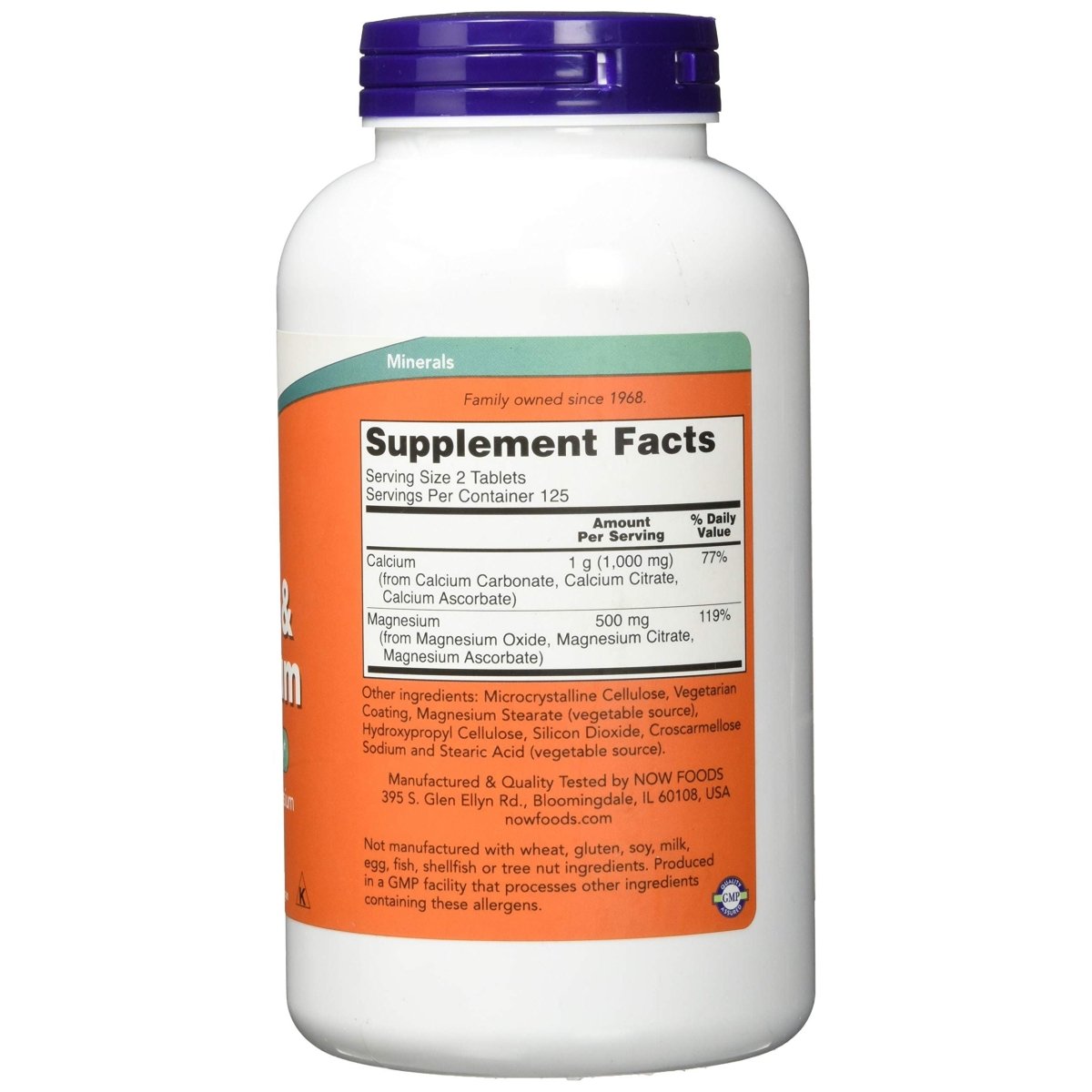 Now Foods Calcium & Magnesium 2:1 Ration 250 Tablets - 1272