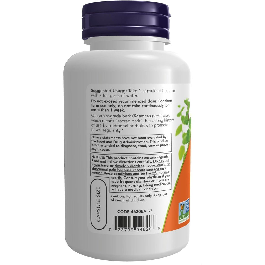 Now Foods Cascara Sagrada 450 mg 100 Vcaps - 4620