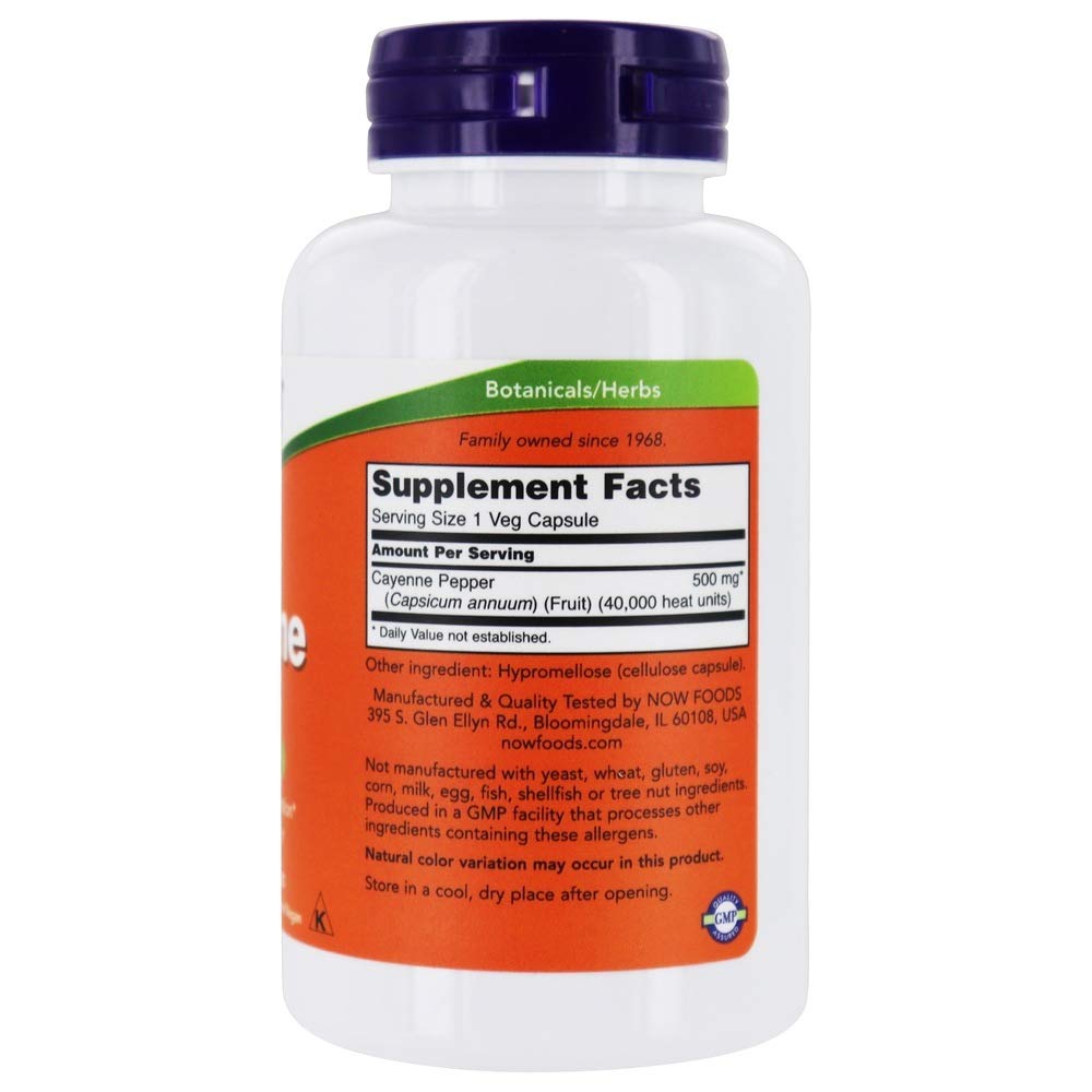 Now Foods Cayenne 500 mg 100 Vcaps - 4625