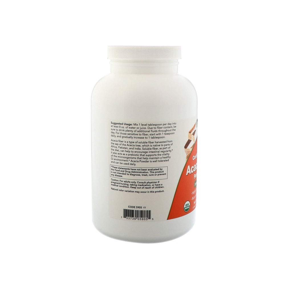 Now Foods Certified Organic Acacia Fiber Powder 12 Oz - 5905