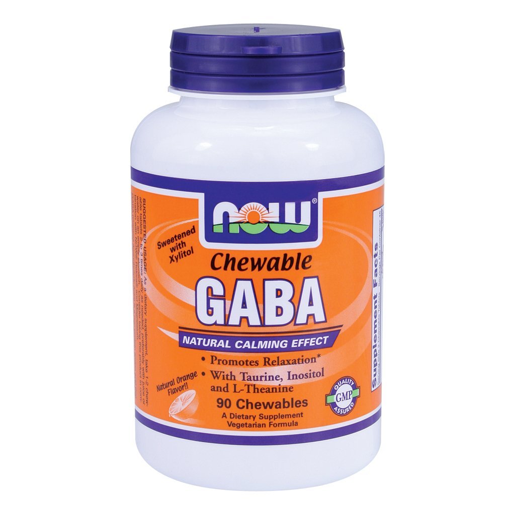 Now Foods Chewable GABA Orange 90 Chewables - 0082