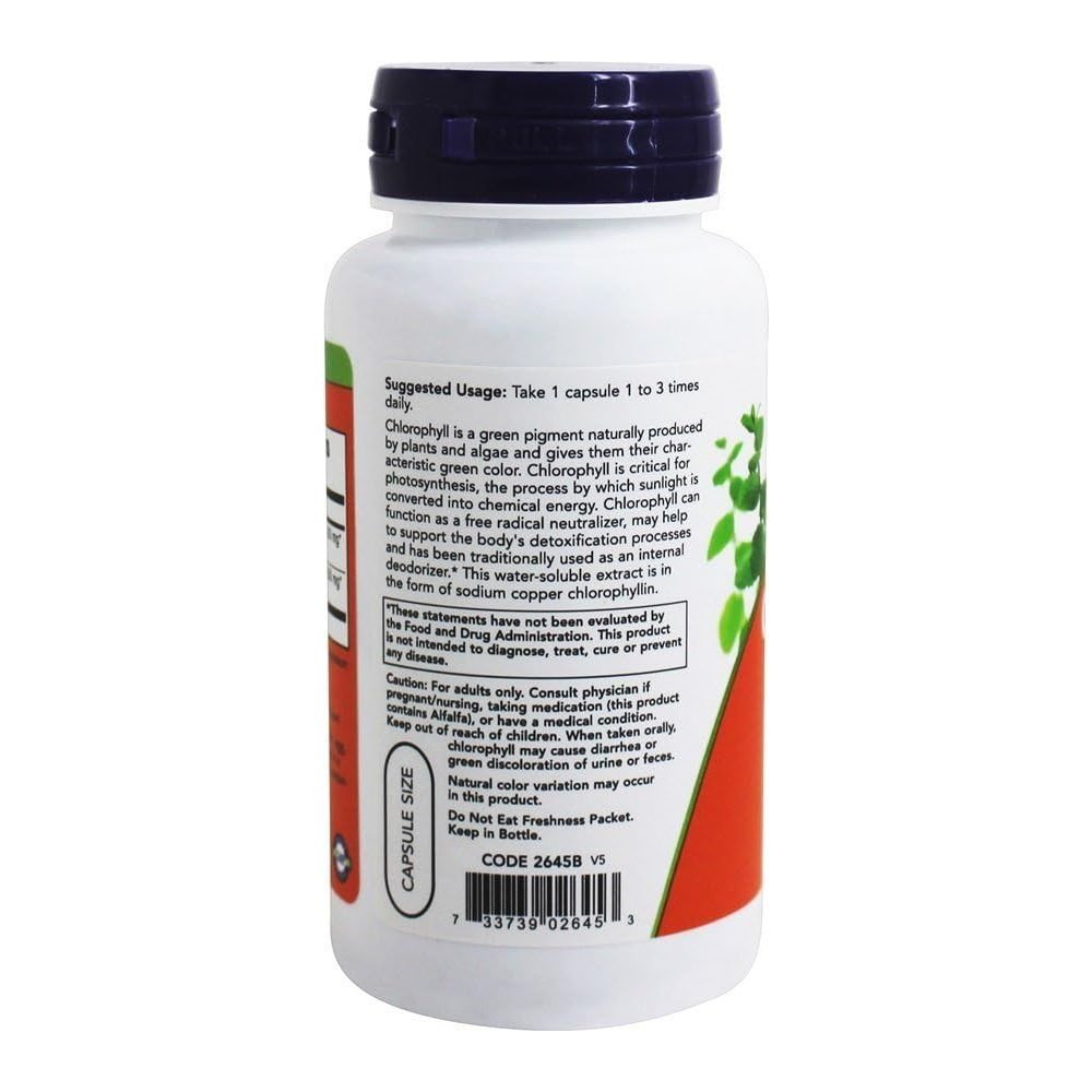 Now Foods Chlorophyll 100 mg 90 Vcaps - 2645