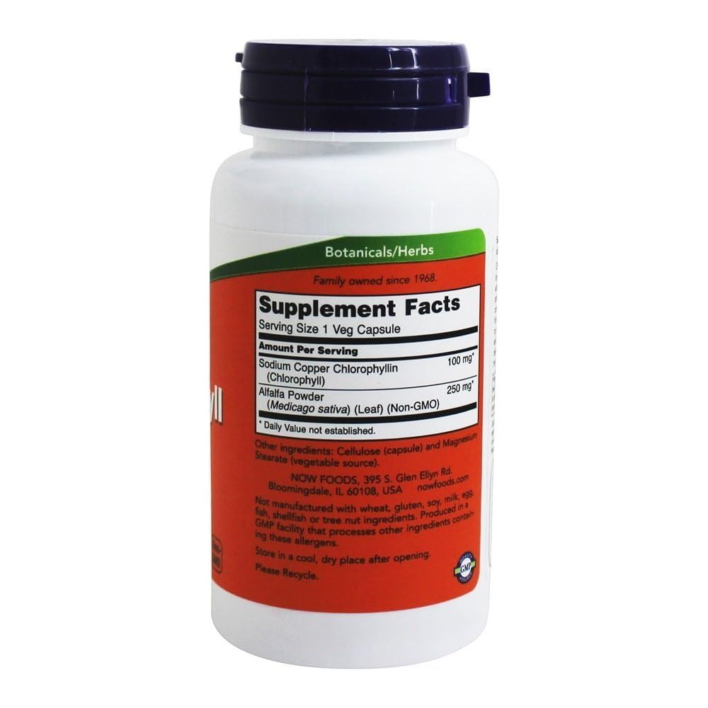 Now Foods Chlorophyll 100 mg 90 Vcaps - 2645