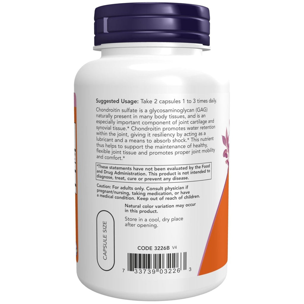 Now Foods Chondroitin Sulfate 600 mg 120 Capsules - 3226