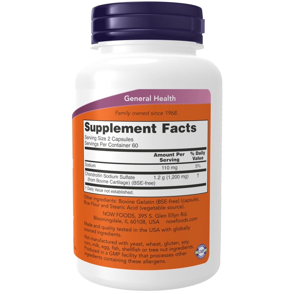 Now Foods Chondroitin Sulfate 600 mg 120 Capsules - 3226