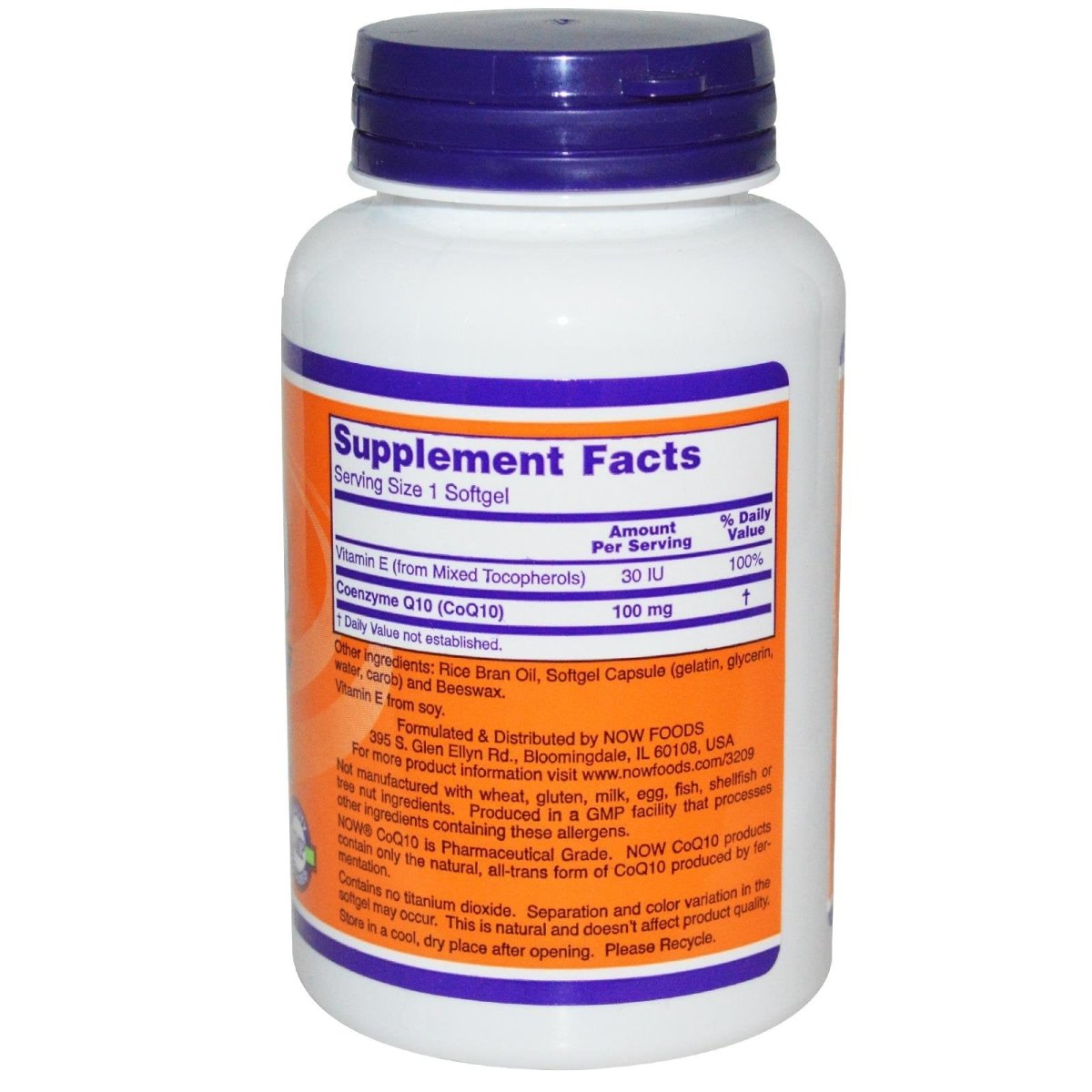Now Foods CoQ10 100 mg 150 Softgels - 3209