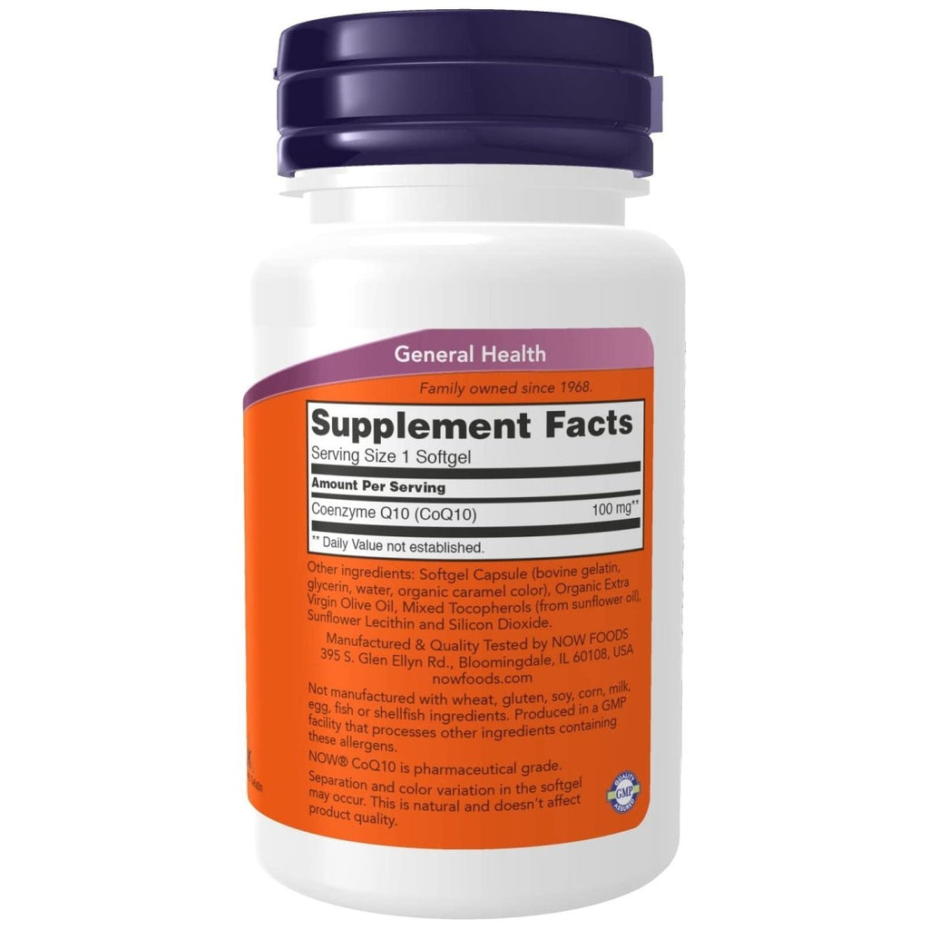 Now Foods CoQ10 100 mg 50 Softgels - 3208