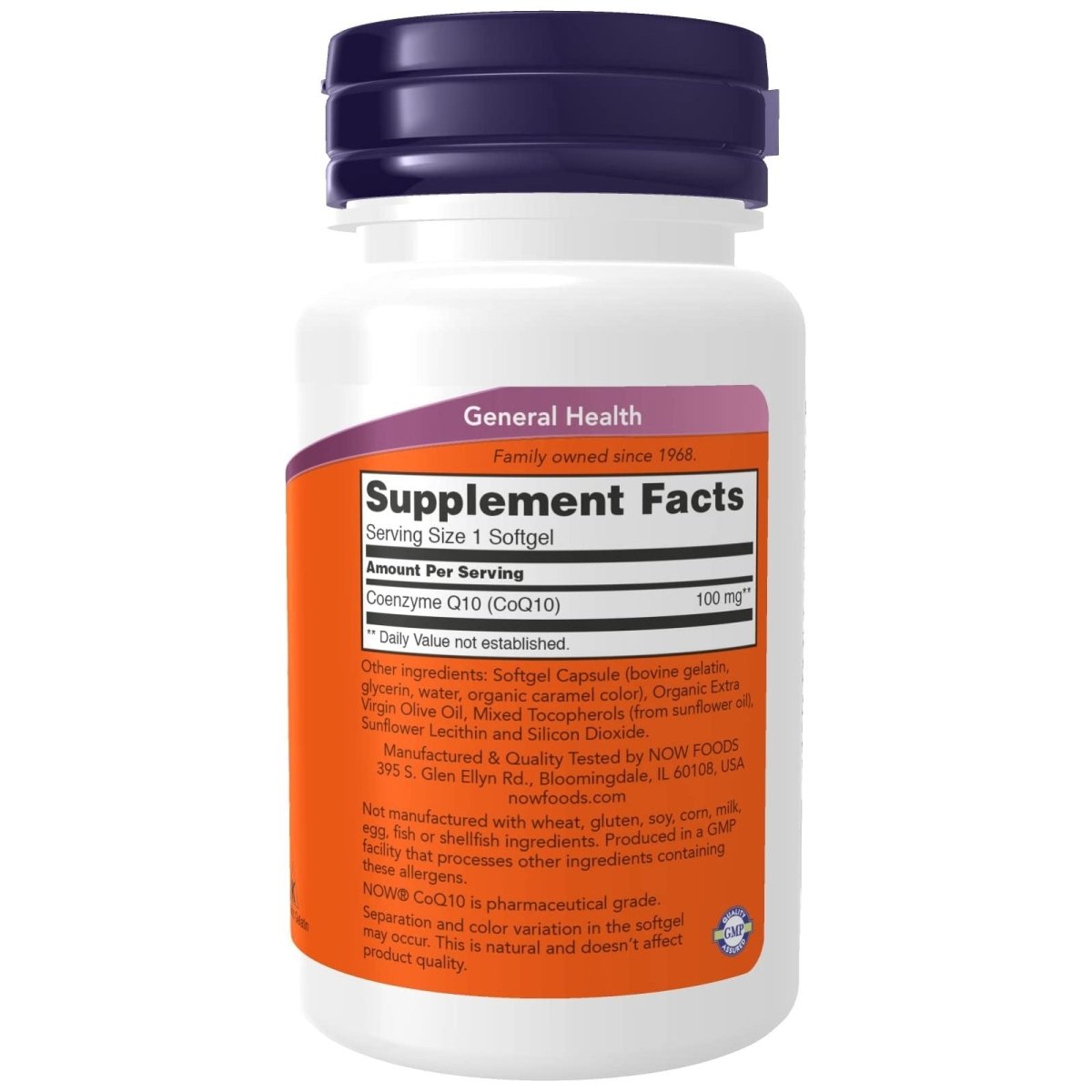Now Foods CoQ10 100 mg 50 Softgels - 3208