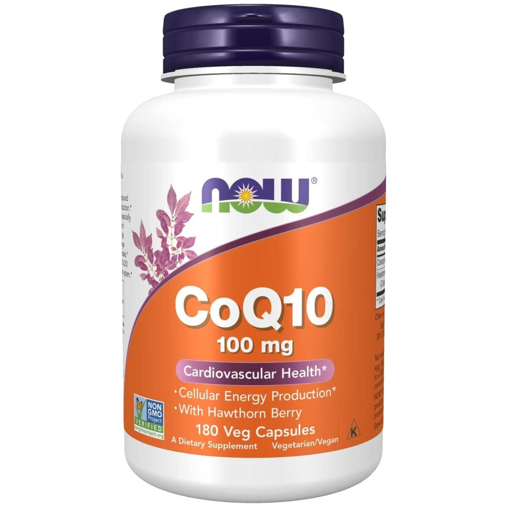 Now Foods CoQ10 100 mg with Hawthorn Berry 180 Vcaps - 3213