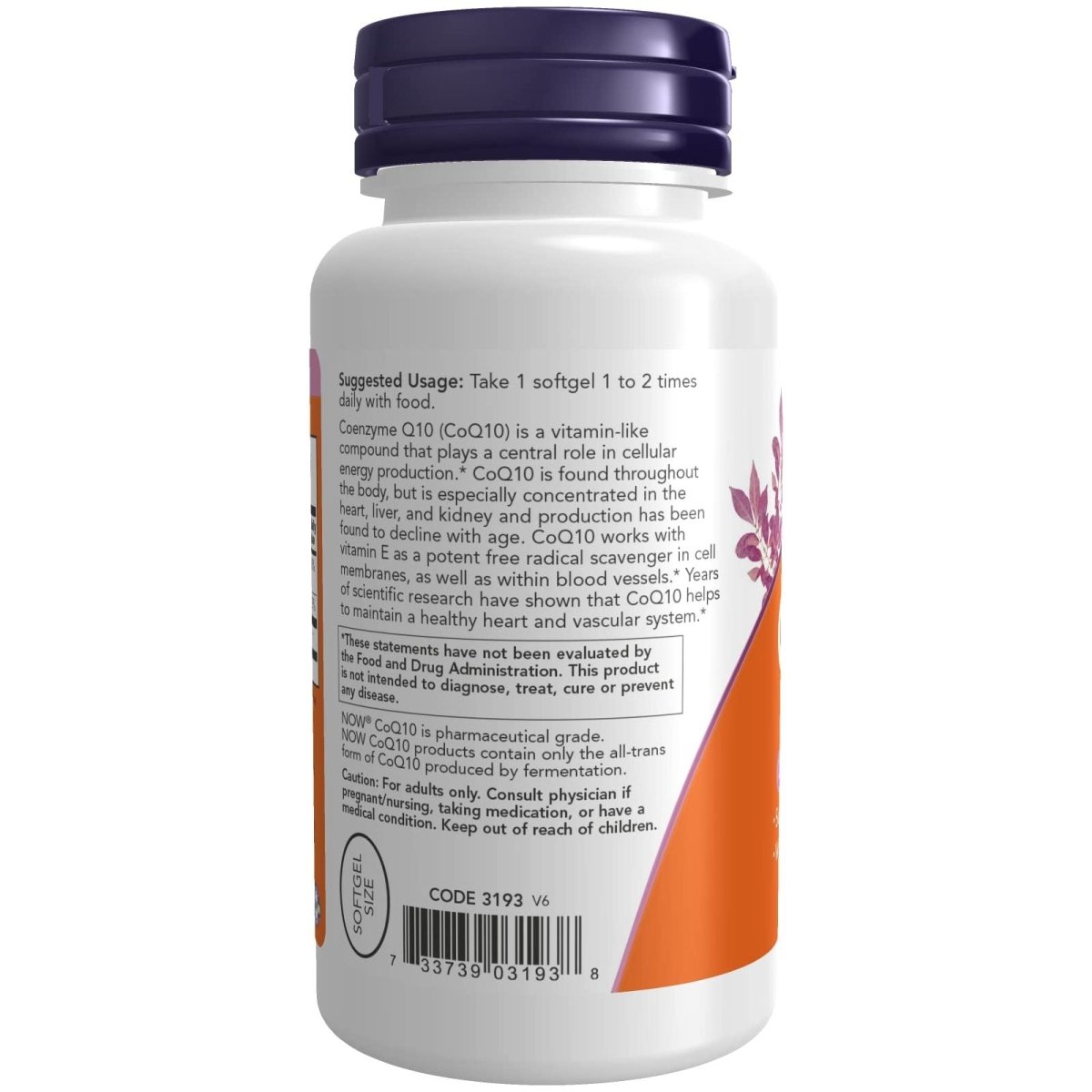 Now Foods CoQ10 50 mg 100 Softgels - 3193
