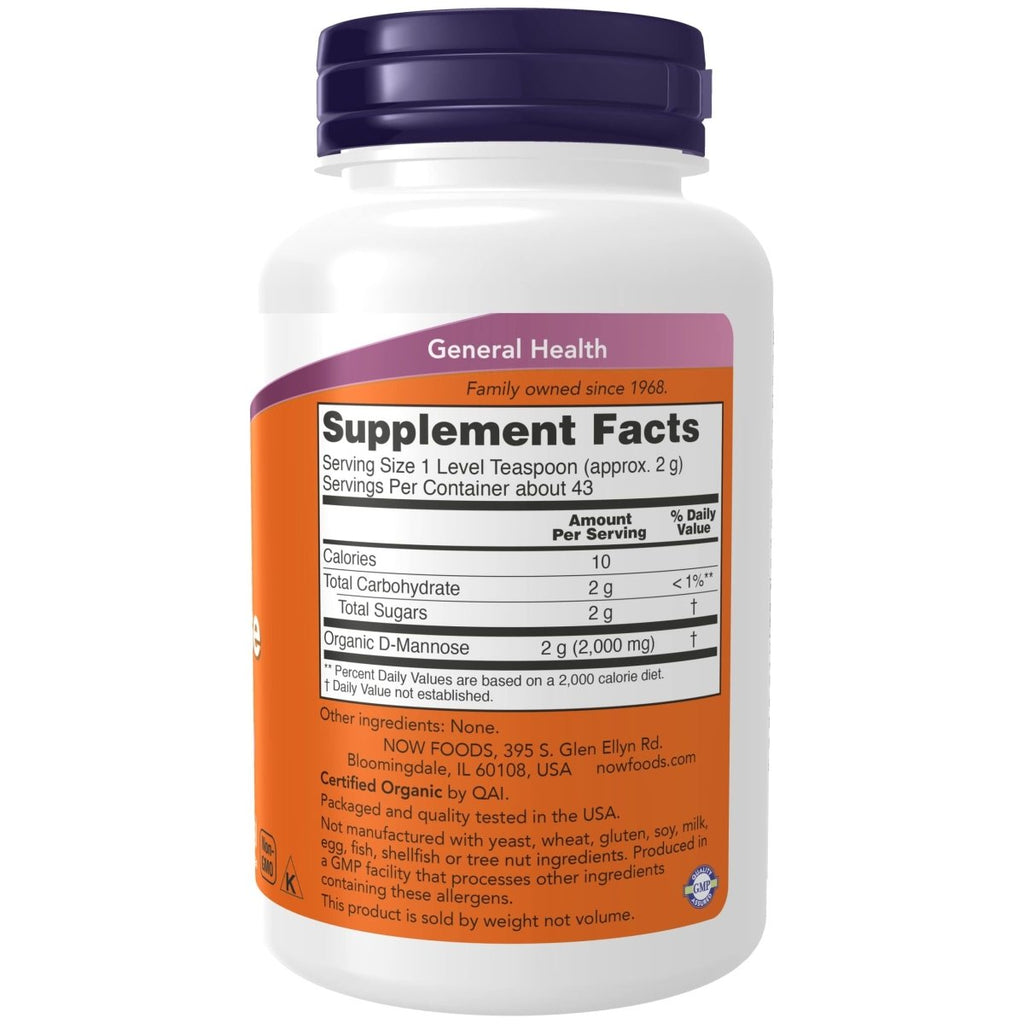 Now Foods D-Mannose Organic Pure Powder 3oz - 2810
