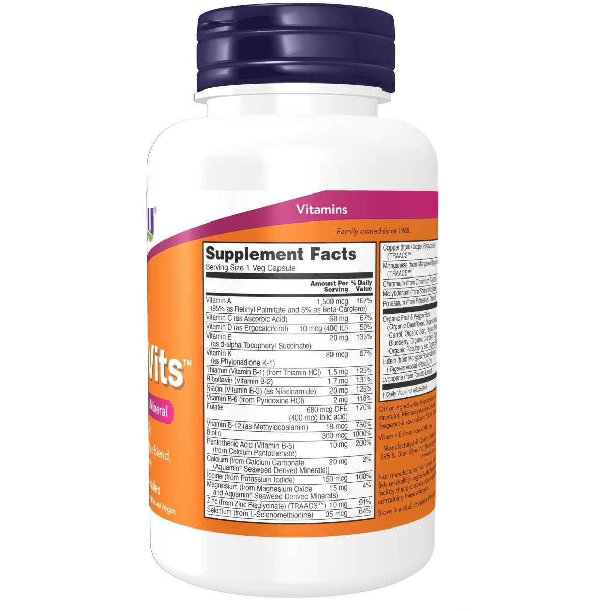 Now Foods Daily Vits 120 Vcaps - 3776