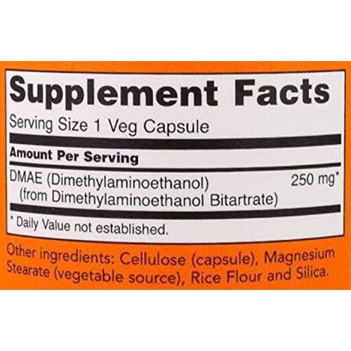 Now Foods DMAE 250 mg 100 Vcaps - 3090