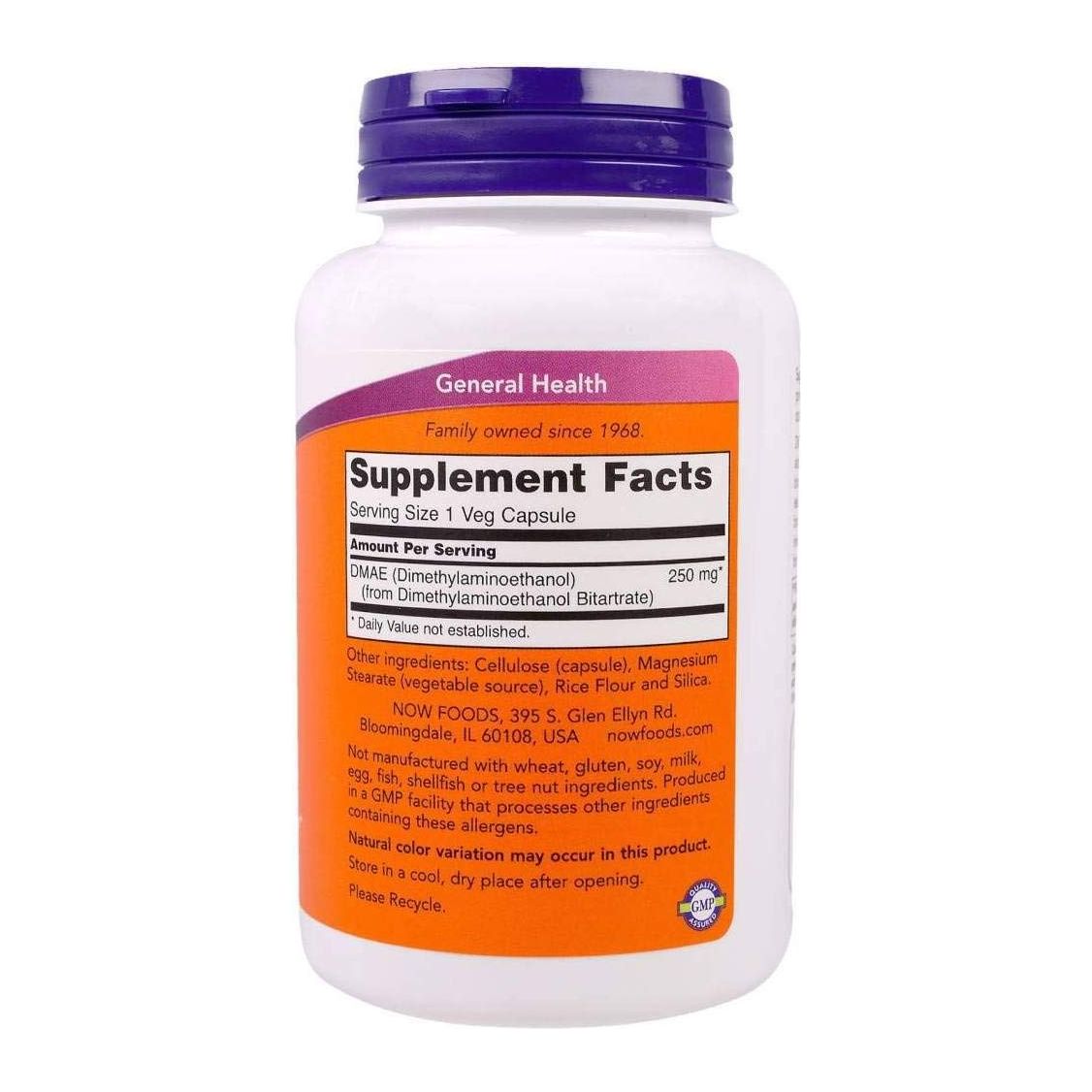 Now Foods DMAE 250 mg 100 Vcaps - 3090