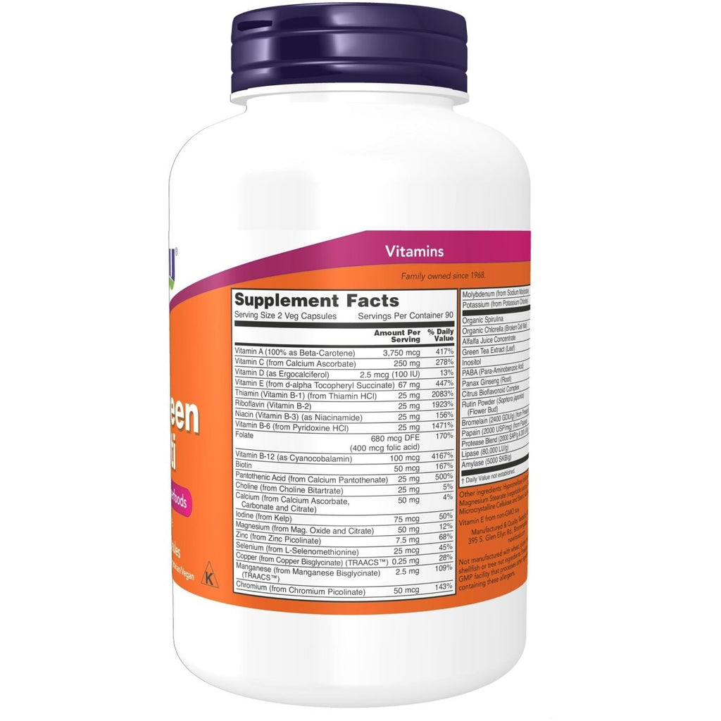 Now Foods EcoGreen Multi Vitamin 180 Vcaps - 3788