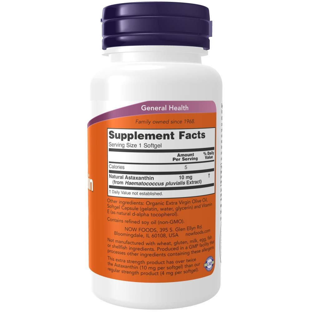 Now Foods Extra Strength Astaxanthin 10mg 60 Softgels - 2251