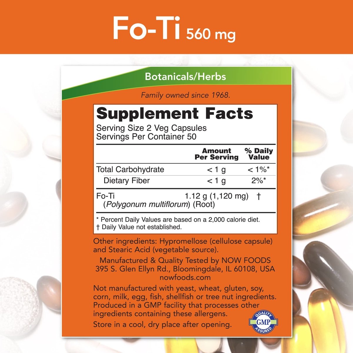 Now Foods Fo-Ti 560 mg 100 Vcaps - 4675