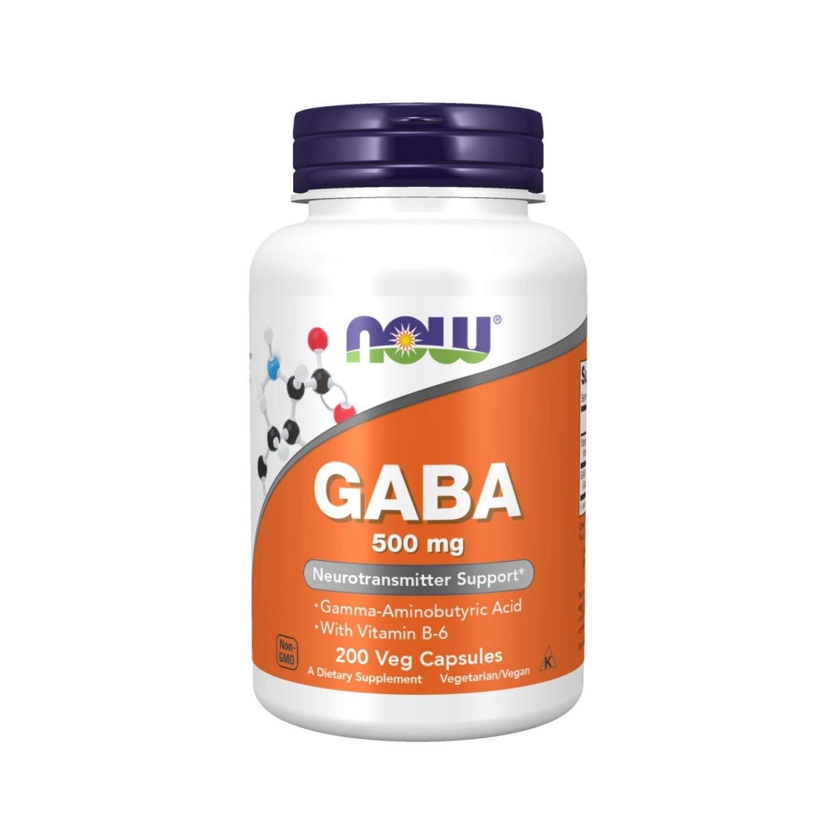 Now Foods GABA 500 mg + B-6 200 Vcaps - 0088