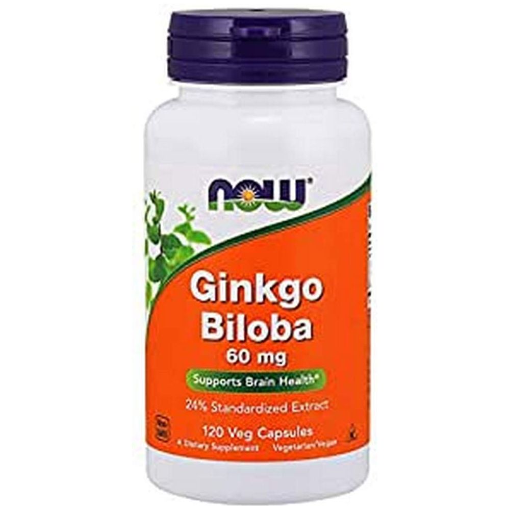 Now Foods Ginkgo Biloba 60 mg 120 Vcaps - 4687