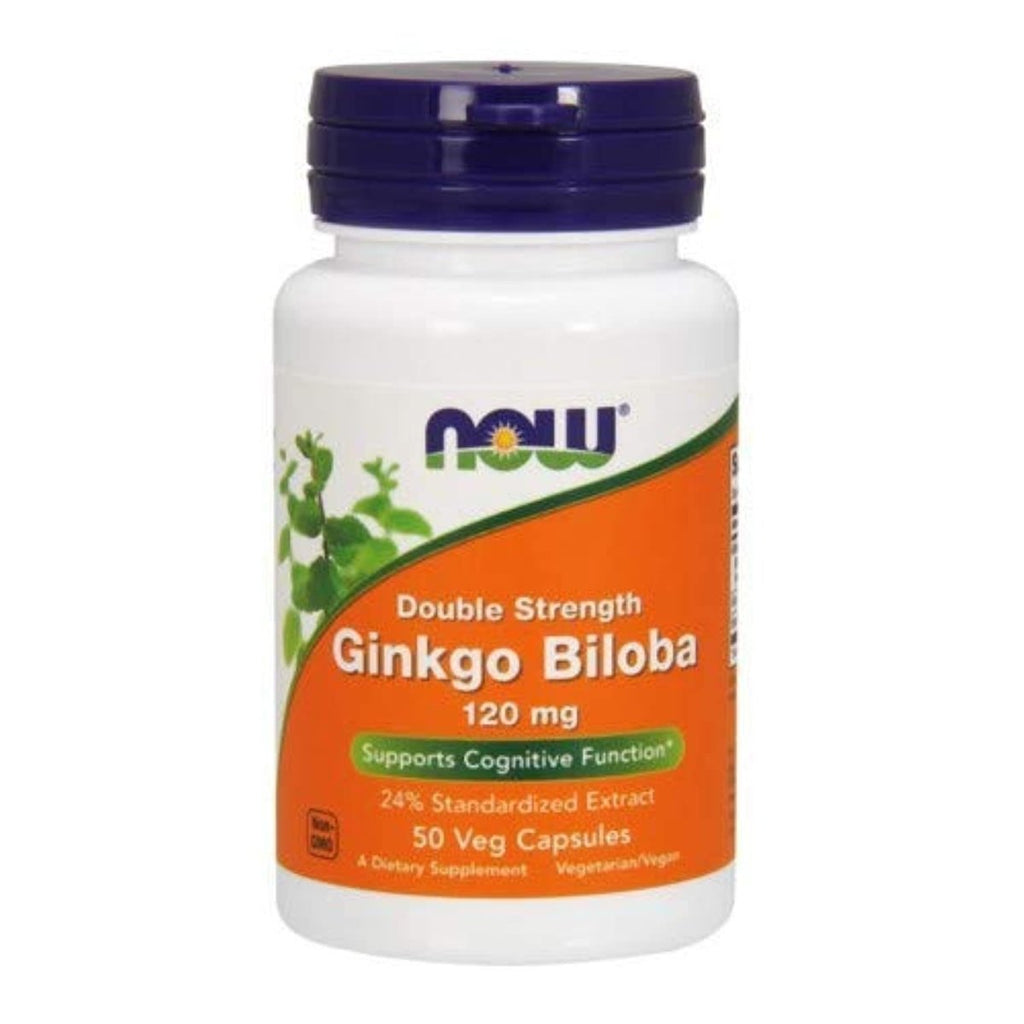 Now Foods Ginkgo Biloba Double Strength 120 mg 50 Vcaps - 4682