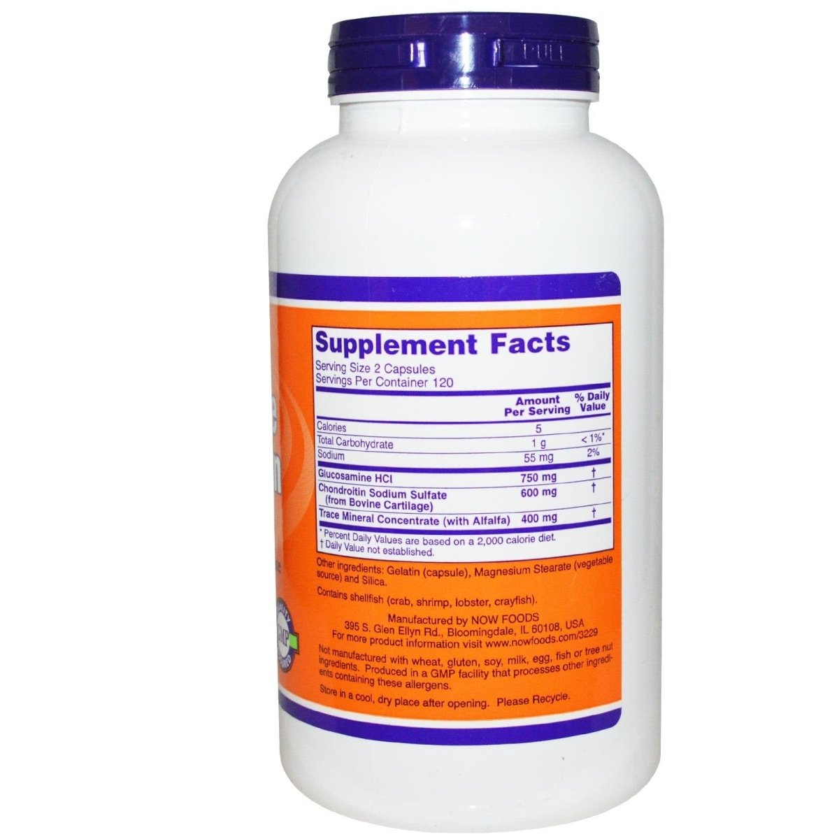 Now Foods Glucosamine & Chondroitin with Trace Minerals 240 Vcaps - 3229
