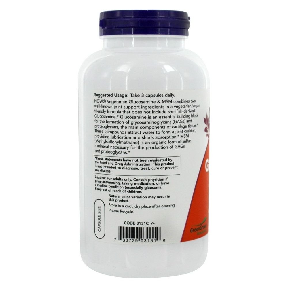 Now Foods Glucosamine & MSM (Vegetarian) 240 Vcaps - 3131